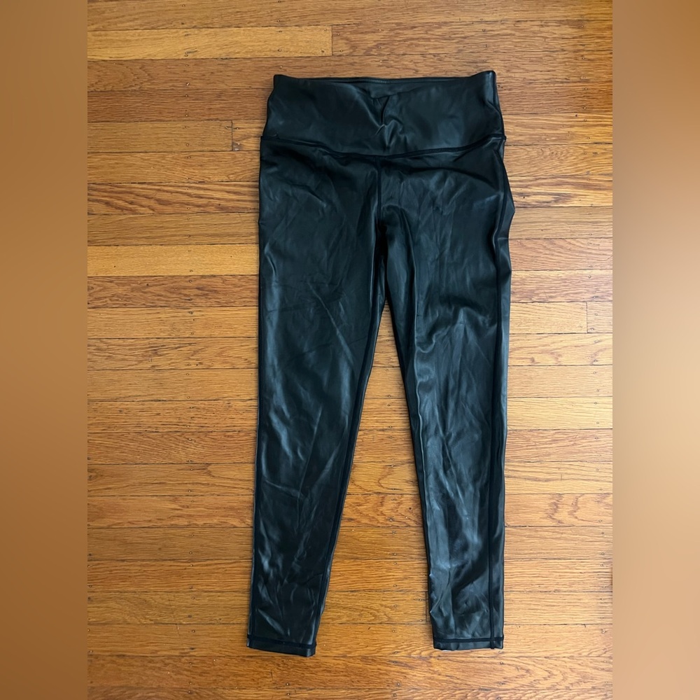 Mono B faux leather leggings black L large EUC